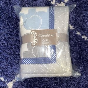 Elephant crib bedding set in navy